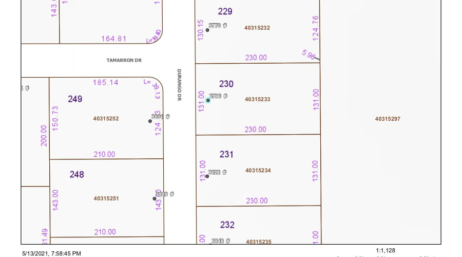 3796 Durango Dr Plat Map