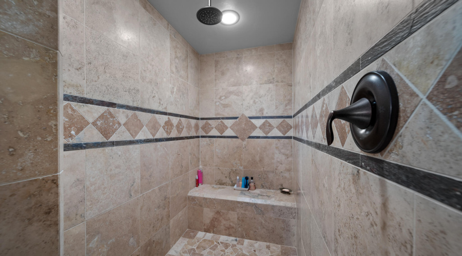 Guest Ensuite Travertine Shower