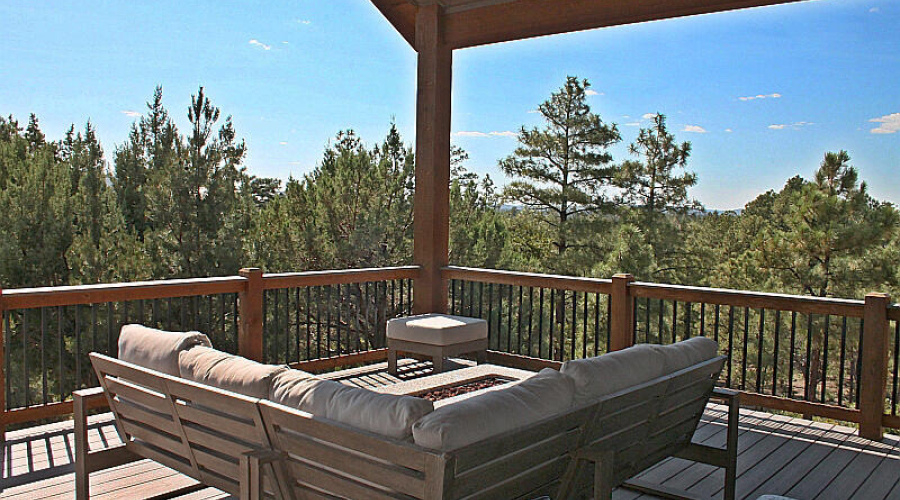 Relax on the covered deck