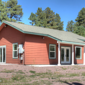 Southwest Elevation of Mountain Cabin