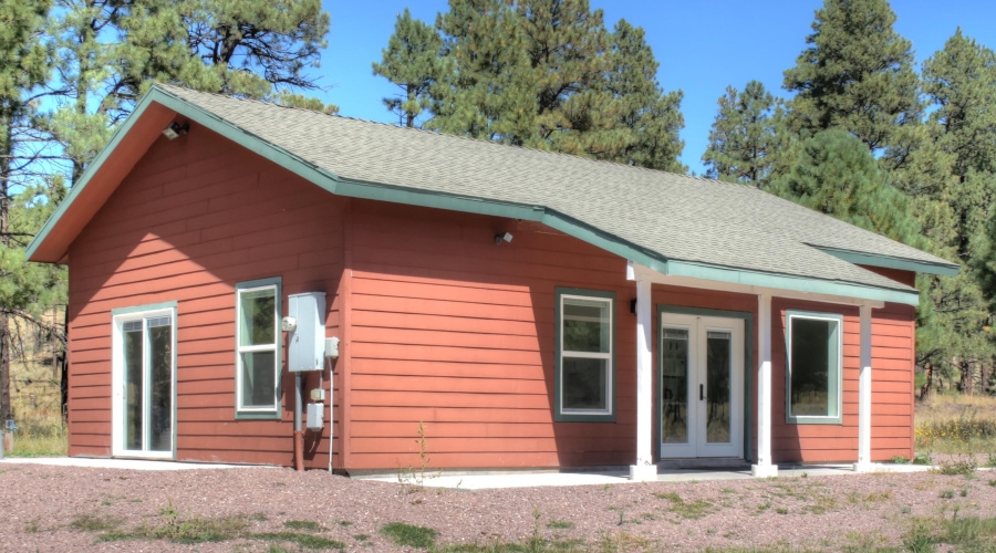 Southwest Elevation of Mountain Cabin