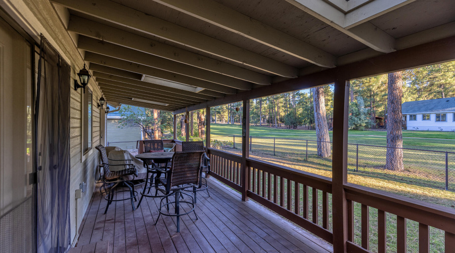 Covered back porch