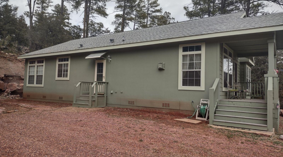 Spacious side yard & parking area