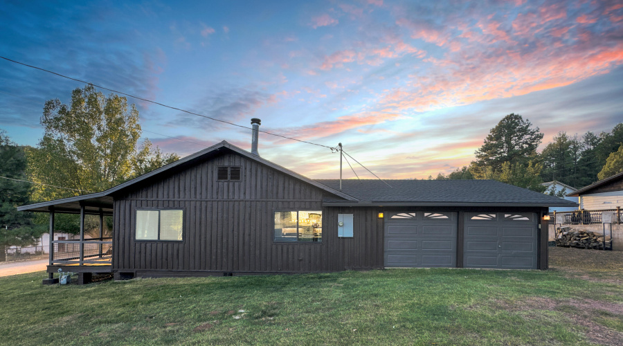 Garage sunset