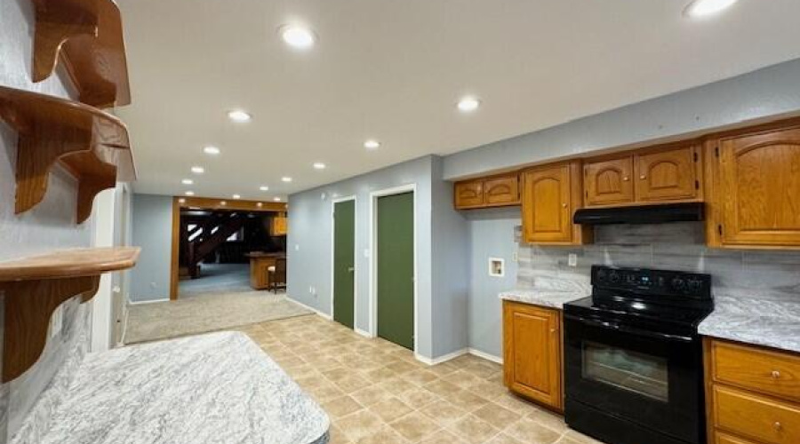 kitchen view to dining area