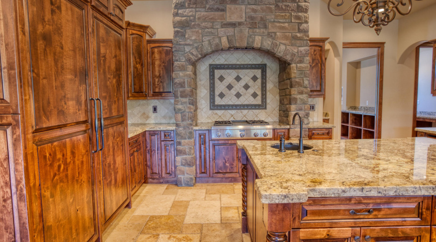 Kitchen with Custom Fridge