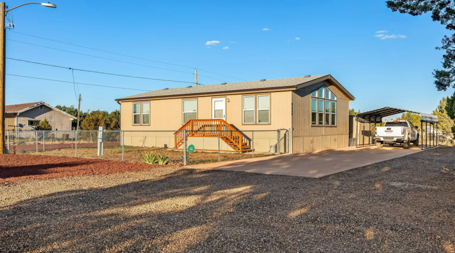 Exterior View with Carport