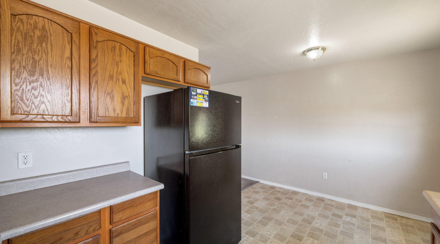 Kitchen facing  dining area