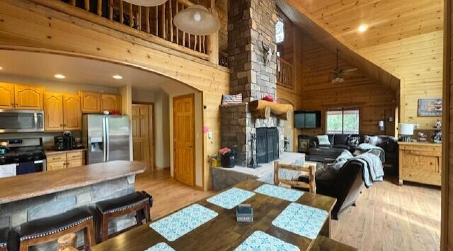 dining area and kitchen