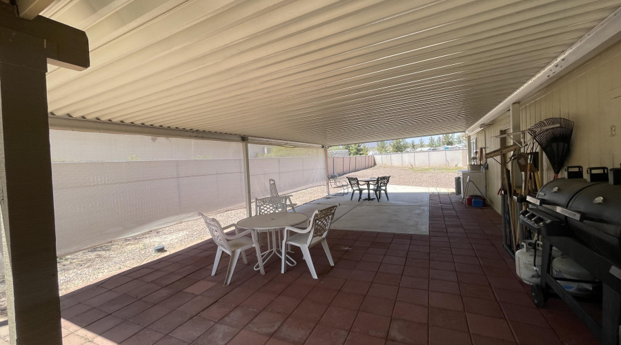 Rear covered patio