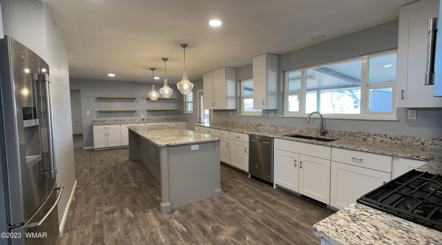 Lots of natural light in the kitchen