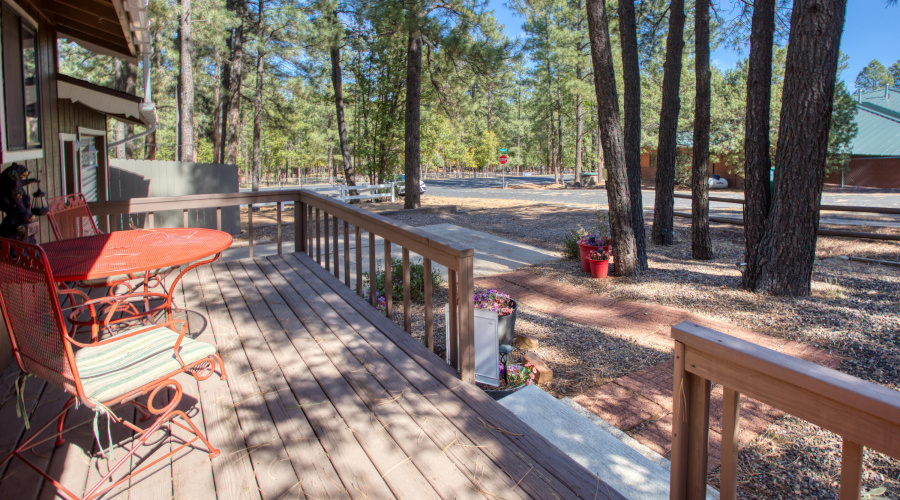 Front Deck Looking Out to the Front Yard