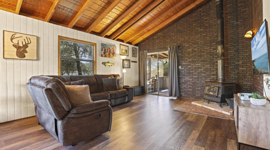 Vaulted wood ceiling