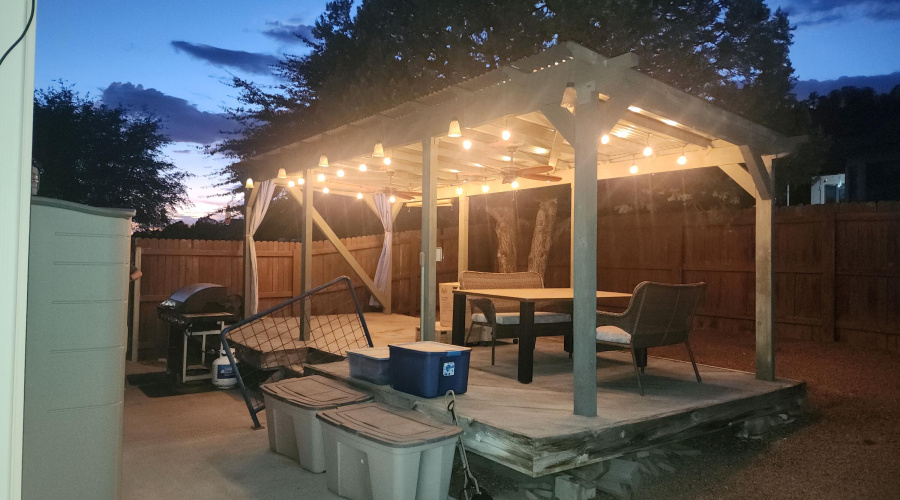 Lighted pergola