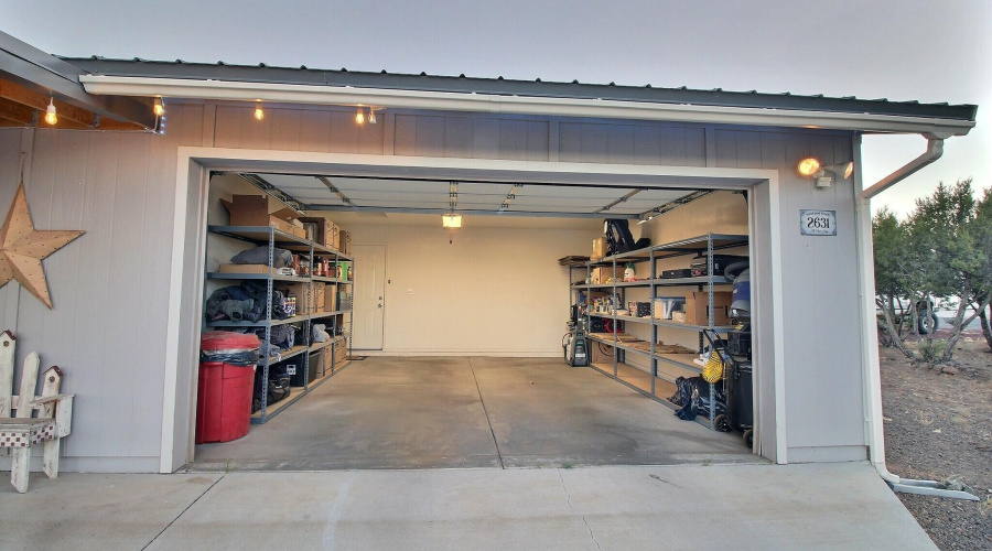 Finished garage