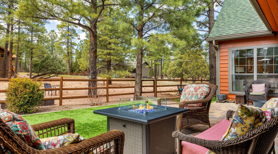 Firepit/Seating Area in Backyard