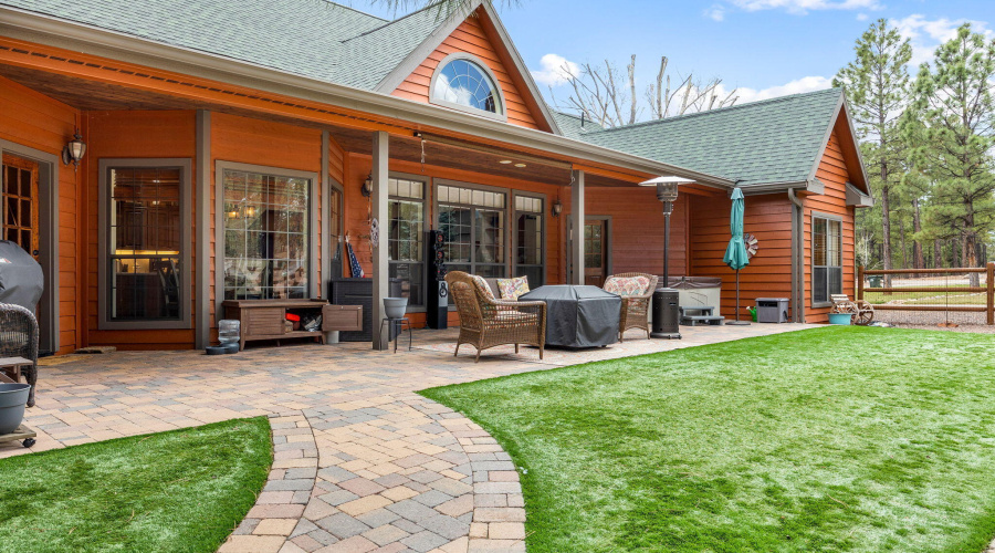 Paver Patio and Path in Backyard