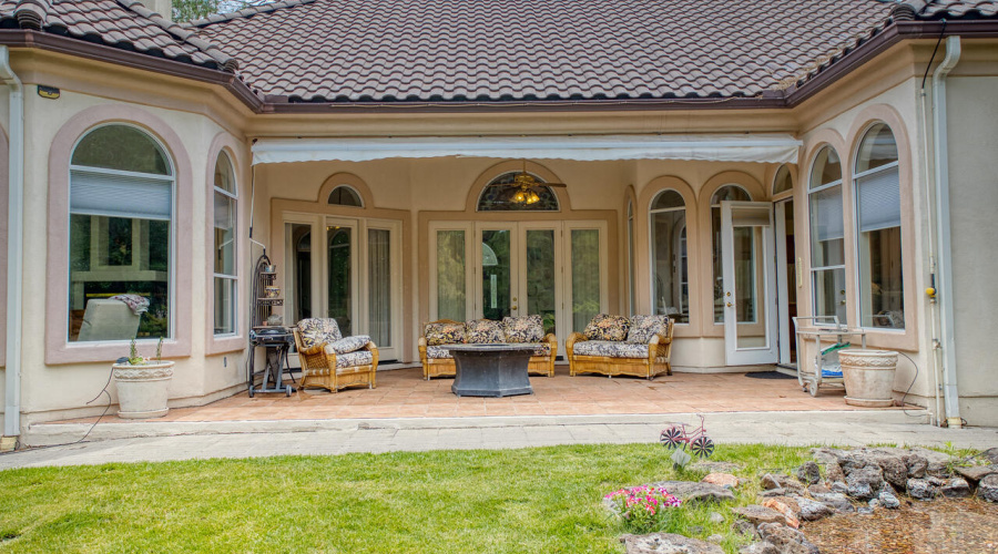 Covered and shaded patio