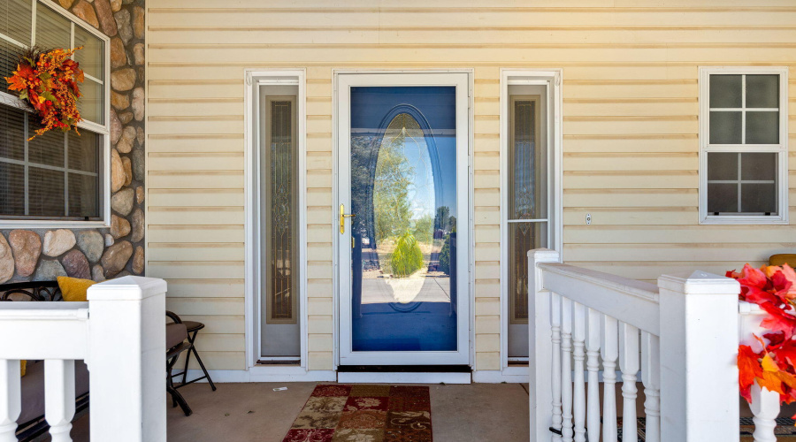 Front door and patio