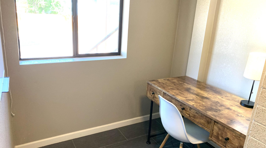 Office/hobby space in laundry room