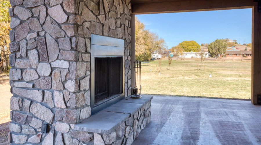 Exterior Wood Burning Fireplace