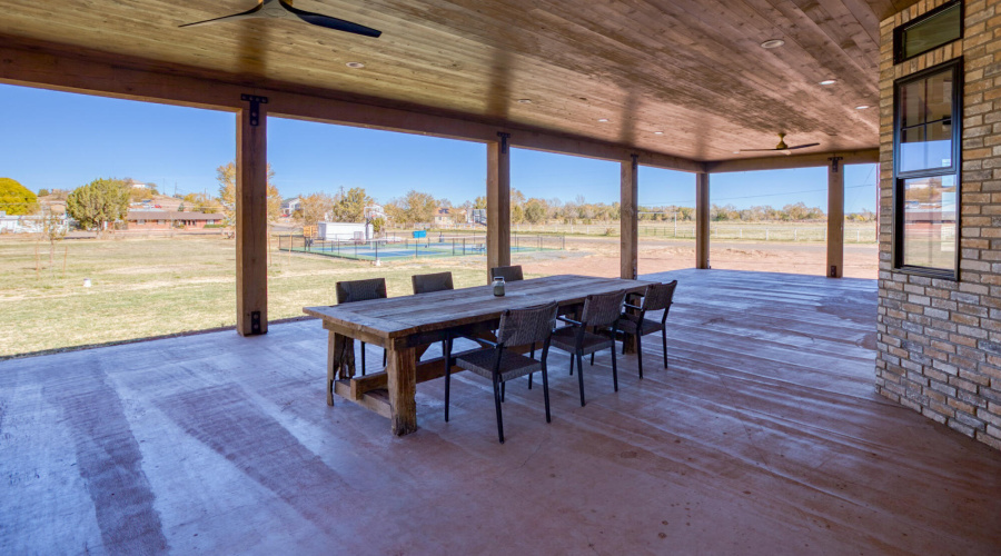 Extensive Covered Back Deck with Views