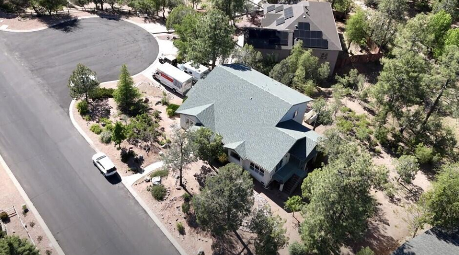 Aerial view of 1110 E Phoenix St, - clos