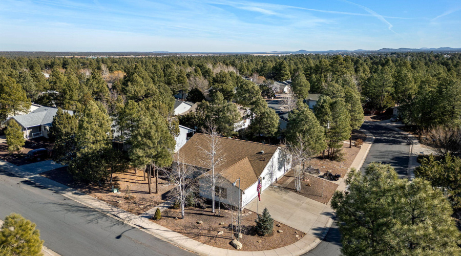 Aerial of Home on Corner Lot