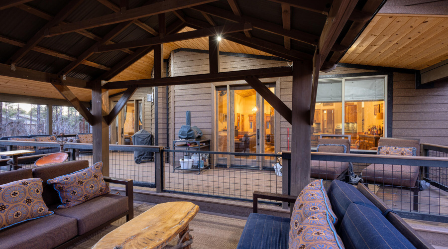 Huge gazebo leading back onto trex deck