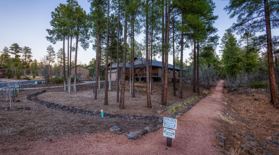 Property adjoins community walking path