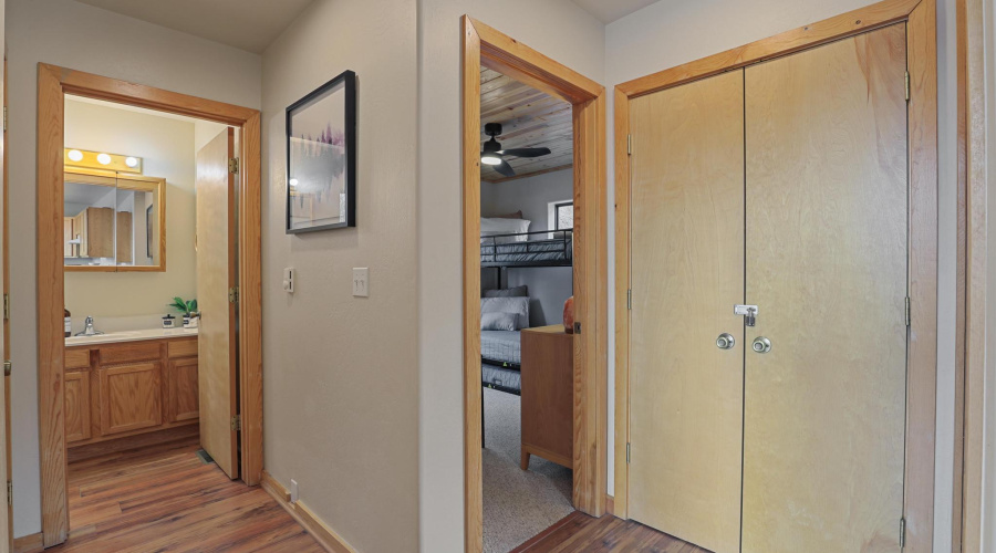 Hallway to guest bath and bedrooms