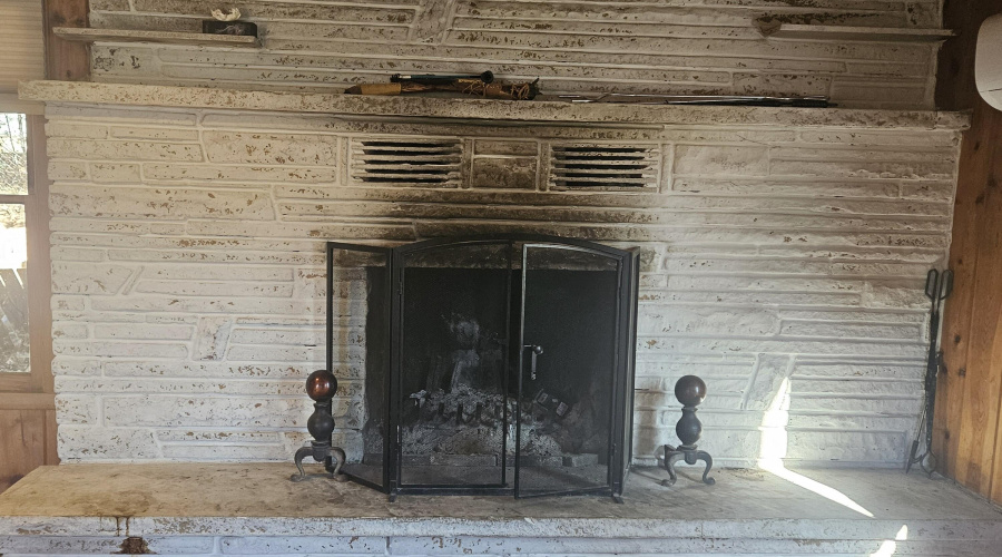 upper fireplace