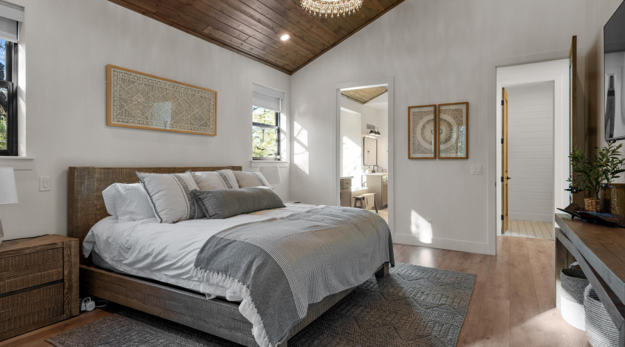 Vaulted T & G Ceilings In Master Bedroom