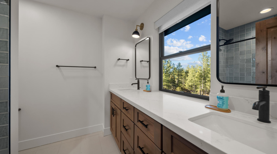 Dual Vanity Upstairs Bathroom