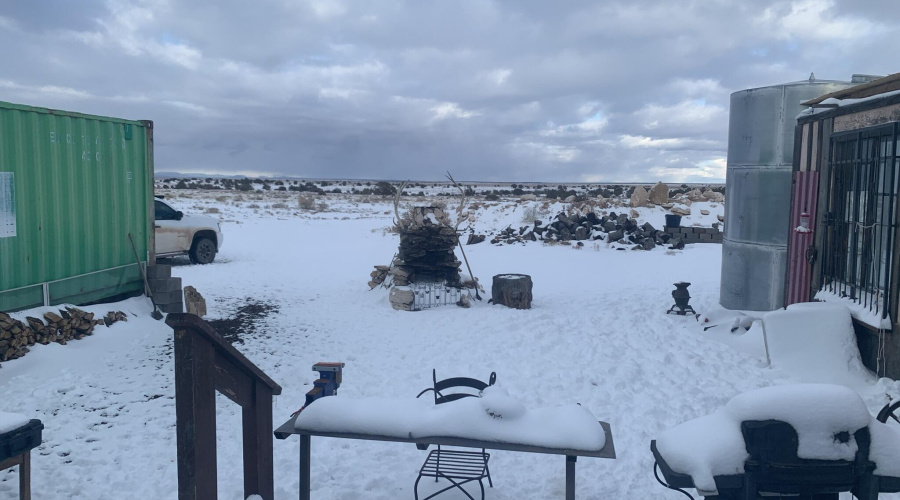 Snowy Courtyard