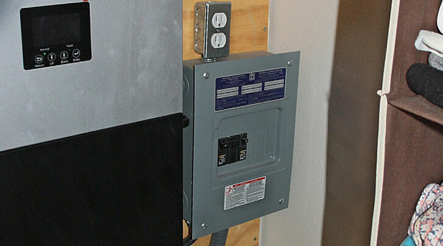 Solar Controls in bedroom closet