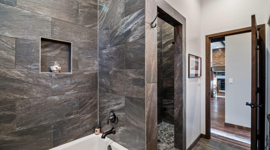 Guest bath with separate tub and shower