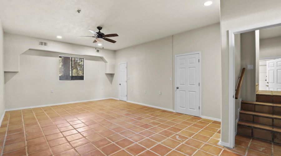 finished basement bedroom/game room