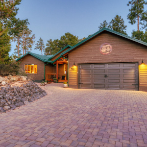 Beautiful paver driveway entrance