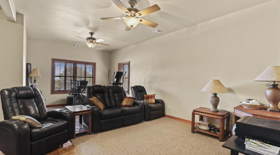finished basement bedroom/game room