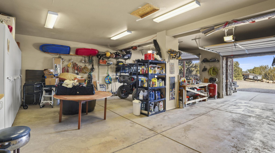 garage and work area