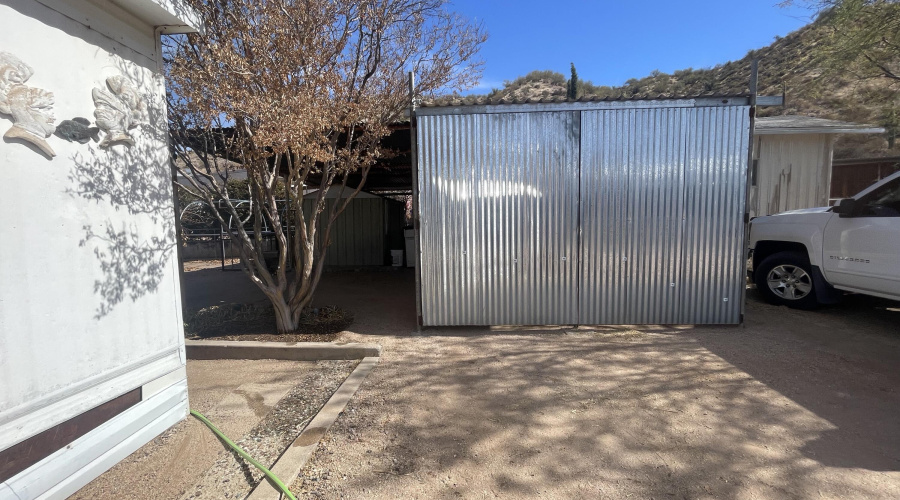 Gate to covered parking