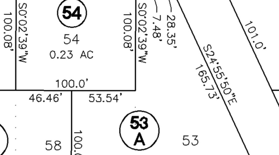 .44 ac   Corner lot (53A)