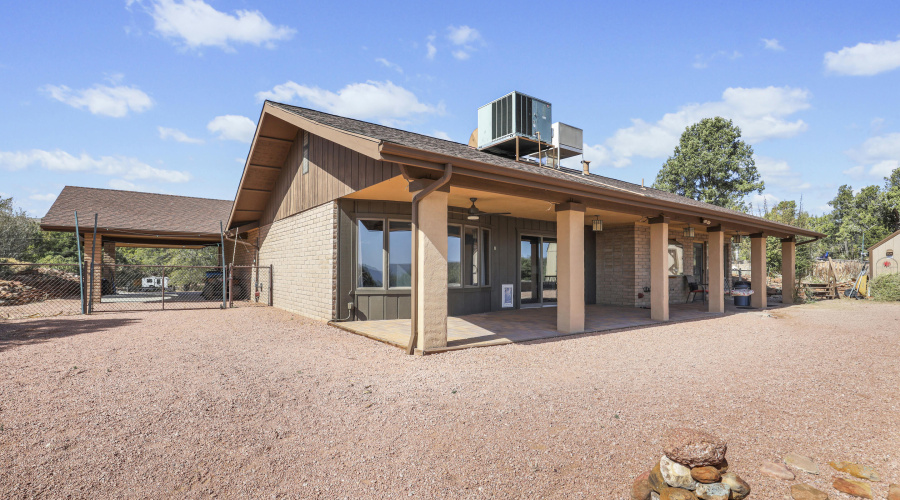 Back of home and Carport