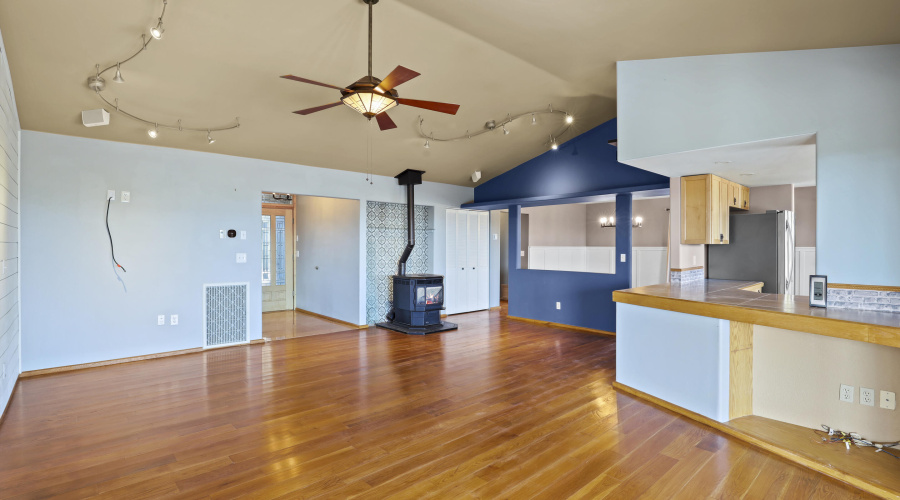 Living Area with Pellet Stove