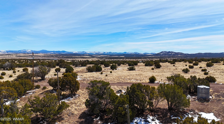 ariel power lines mtns