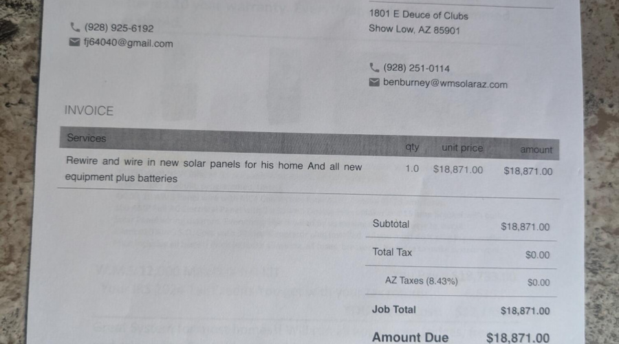 5371 Valley Road invoice