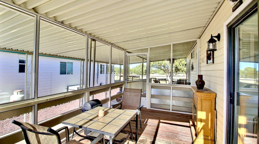 Screened in Deck and Main door