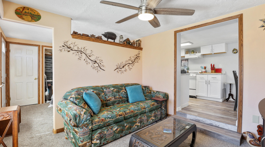 Living Room peek into Kitchen