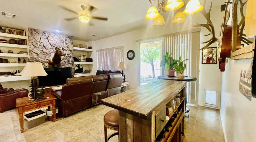 bar area direct access to patio